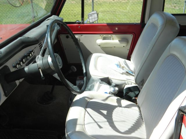 1973 Red Ford Bronco Convertible