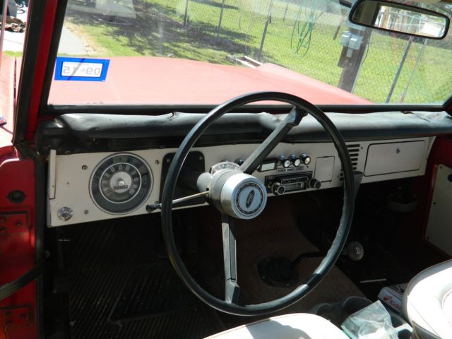 1973 Red Ford Bronco Convertible