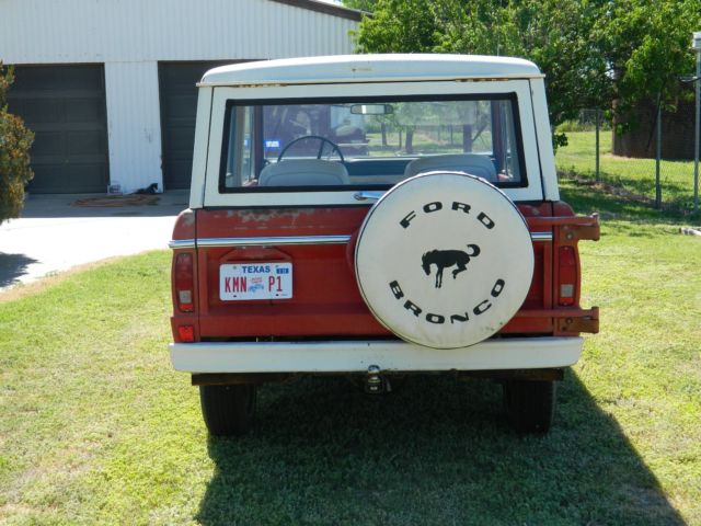 1973 Red Ford Bronco Convertible
