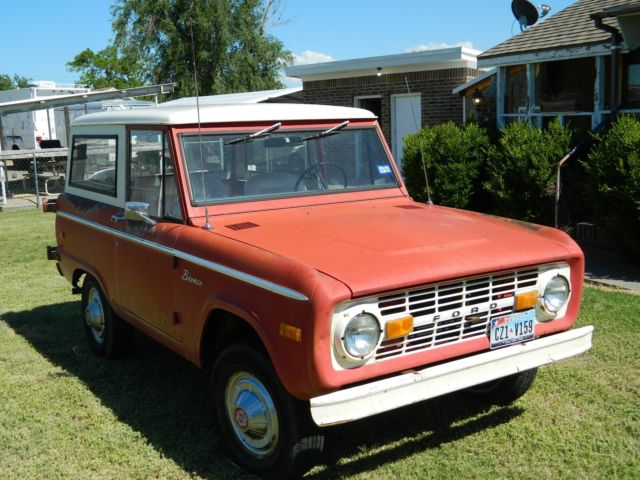 1973 Red Ford Bronco Convertible