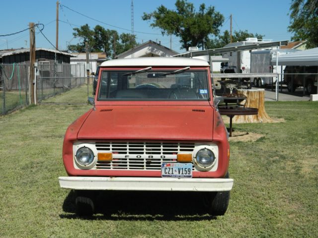 1973 Red Ford Bronco Convertible