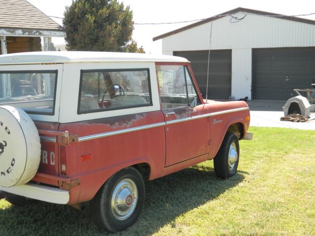1973 Red Ford Bronco Convertible