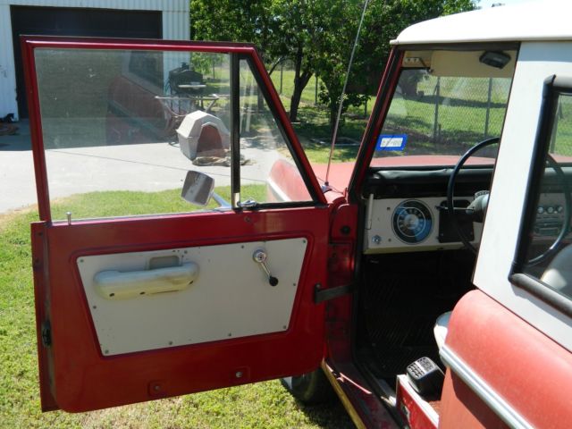 1973 Red Ford Bronco Convertible