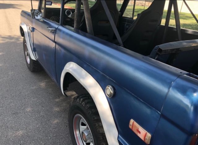 1973 Blue Ford Bronco Convertible