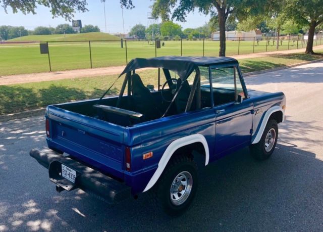 1973 Blue Ford Bronco Convertible