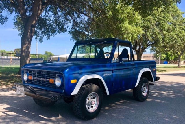1973 Blue Ford Bronco Convertible