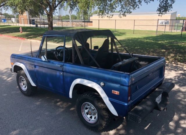 1973 Blue Ford Bronco Convertible