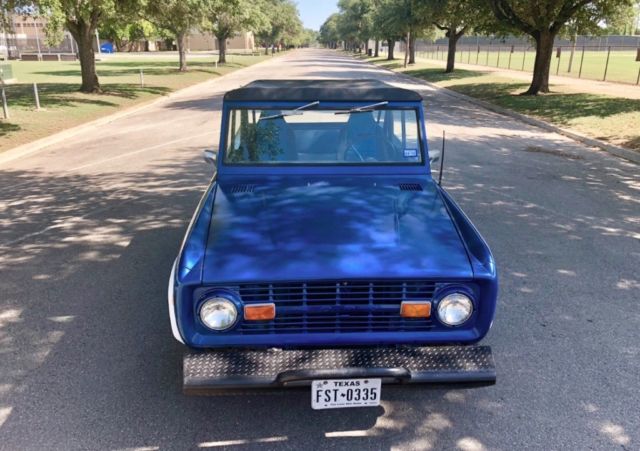 1973 Blue Ford Bronco Convertible