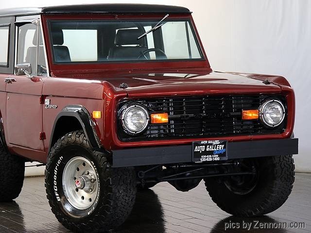 1973 Burgundy Ford Bronco SUV