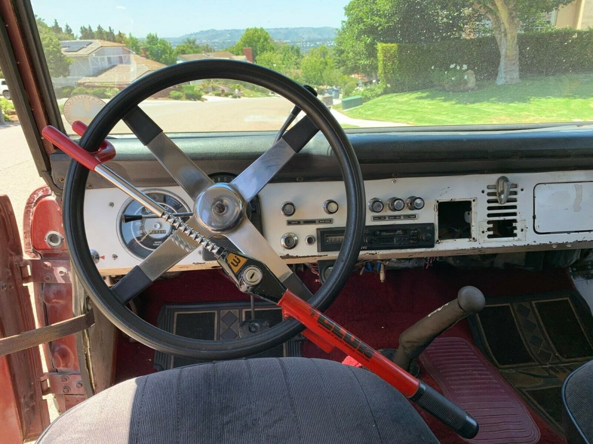 1973 Red Ford Bronco Coupe