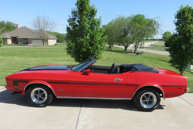 1973 Red Ford Mustang Convertible
