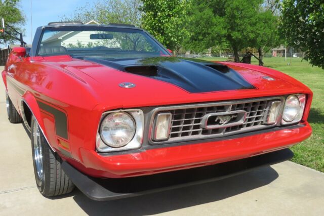 1973 Red Ford Mustang Convertible