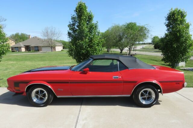 1973 Red Ford Mustang Convertible