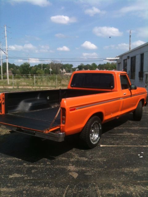 1973 Orange Ford F-100 Standard Cab Pickup
