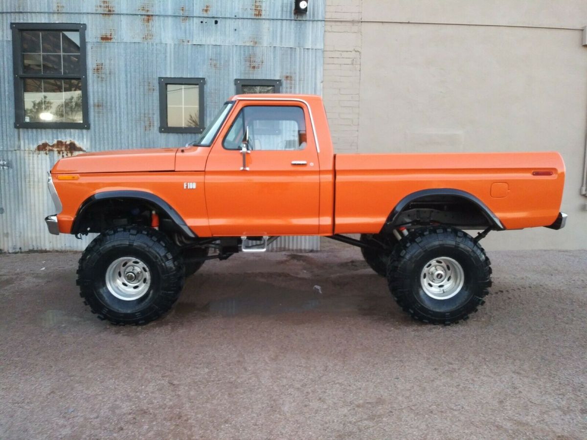 1973 Orange Ford F-100 Standard Cab Pickup