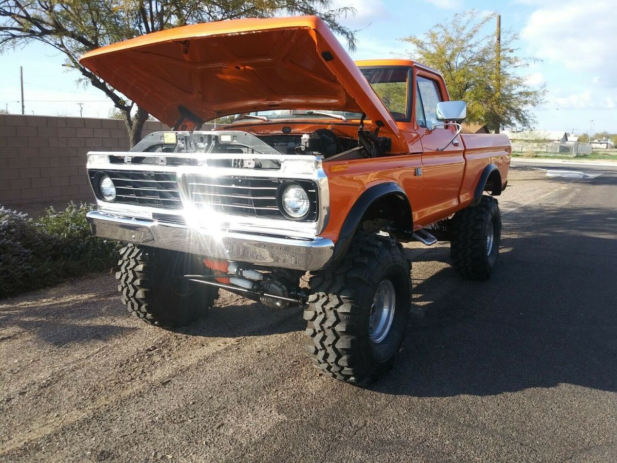 1973 Orange Ford F-100 Standard Cab Pickup