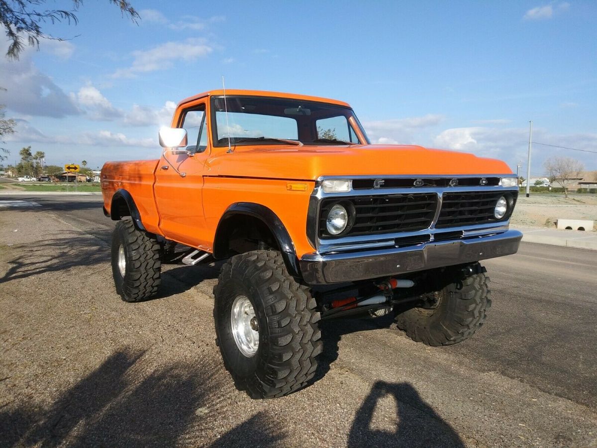 1973 Orange Ford F-100 Standard Cab Pickup
