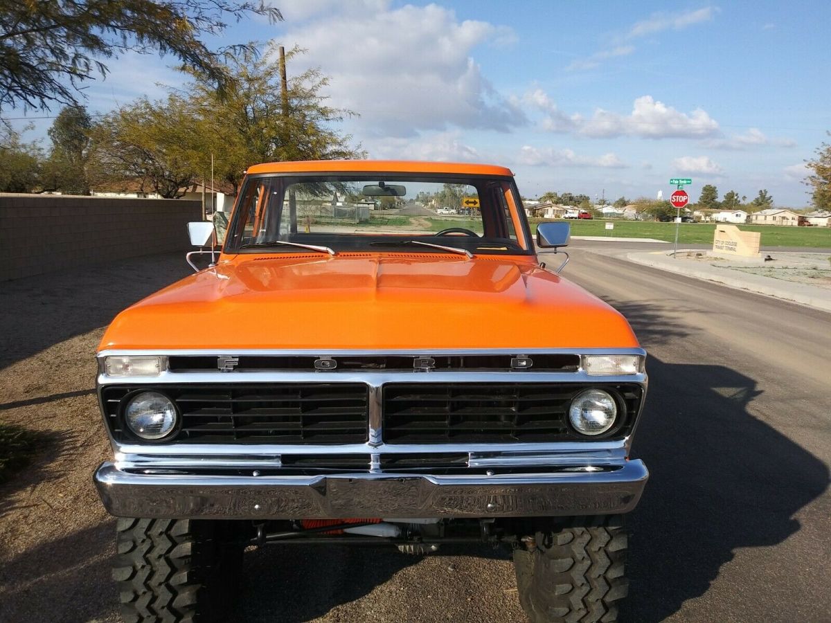 1973 Orange Ford F-100 Standard Cab Pickup