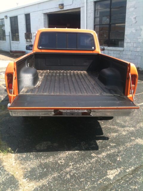 1973 Orange Ford F-100 Standard Cab Pickup