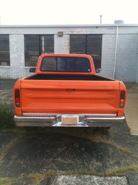 1973 Orange Ford F-100 Standard Cab Pickup
