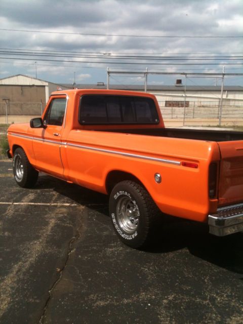 1973 Orange Ford F-100 Standard Cab Pickup