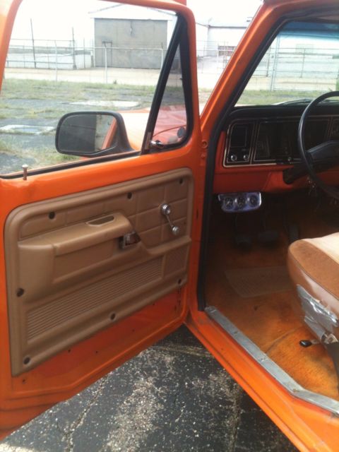 1973 Orange Ford F-100 Standard Cab Pickup
