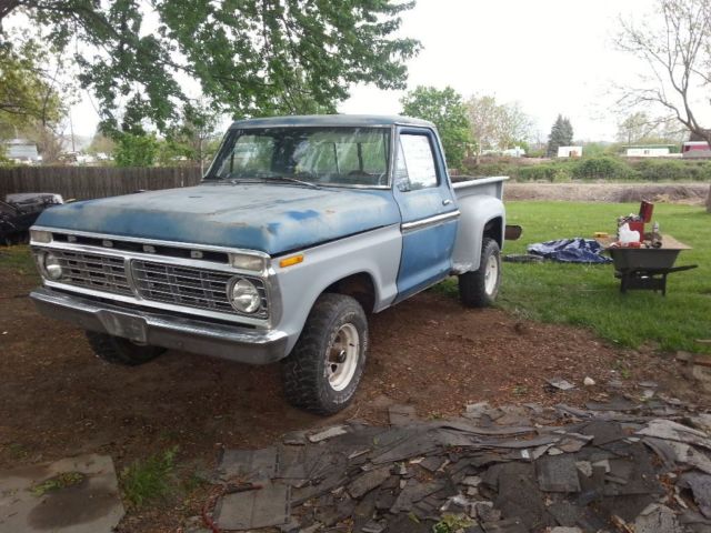 1973 Blue Ford F-100 Standard Cab Pickup