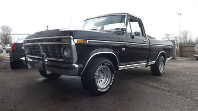 1973 Black Ford F-100 Standard Cab Pickup