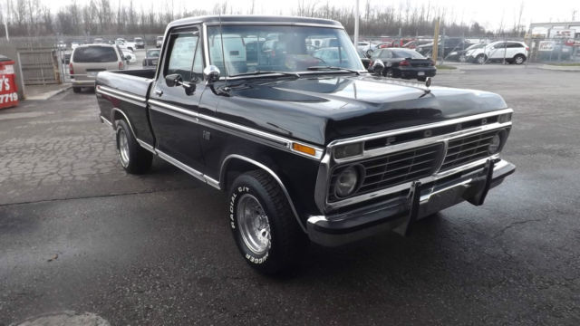 1973 Black Ford F-100 Standard Cab Pickup
