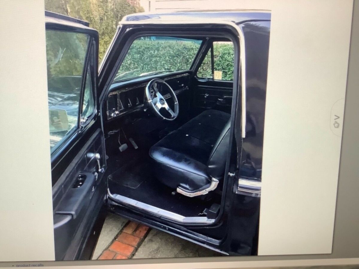 1973 Black Ford F-100 Standard Cab Pickup