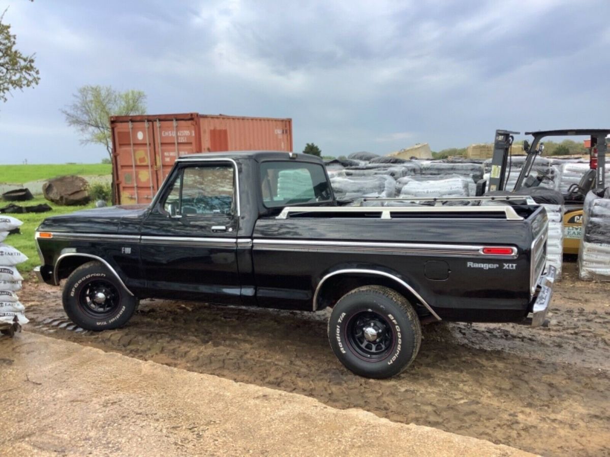 1973 Black Ford F-100 Standard Cab Pickup
