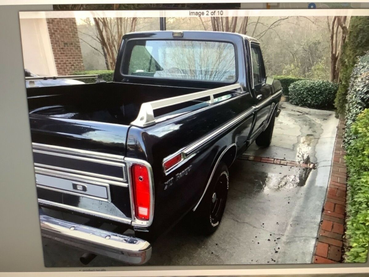 1973 Black Ford F-100 Standard Cab Pickup