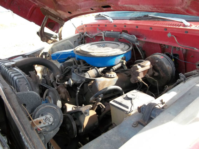 1973 Red Ford F-250 Standard Cab Pickup