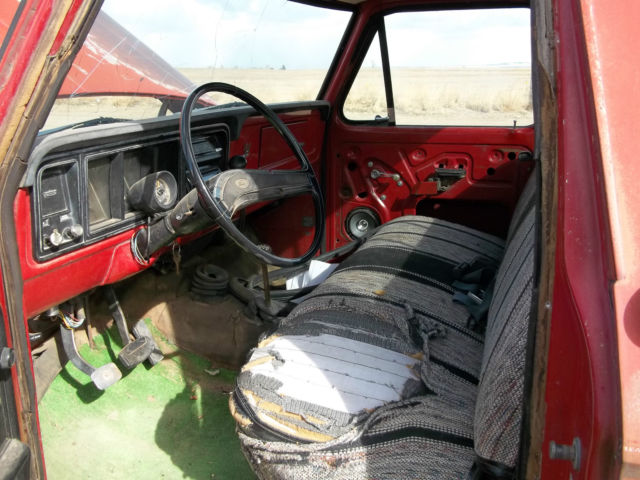 1973 Red Ford F-250 Standard Cab Pickup