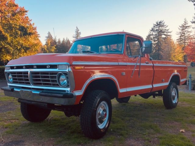 1973 Orange Ford F-250 Pickup