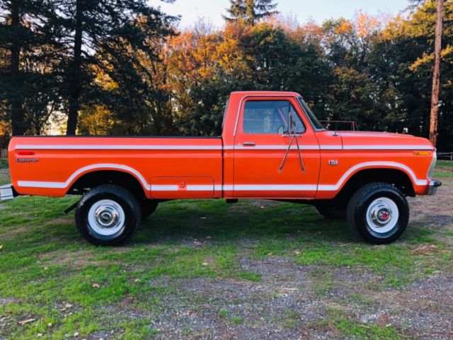 1973 Orange Ford F-250 Pickup