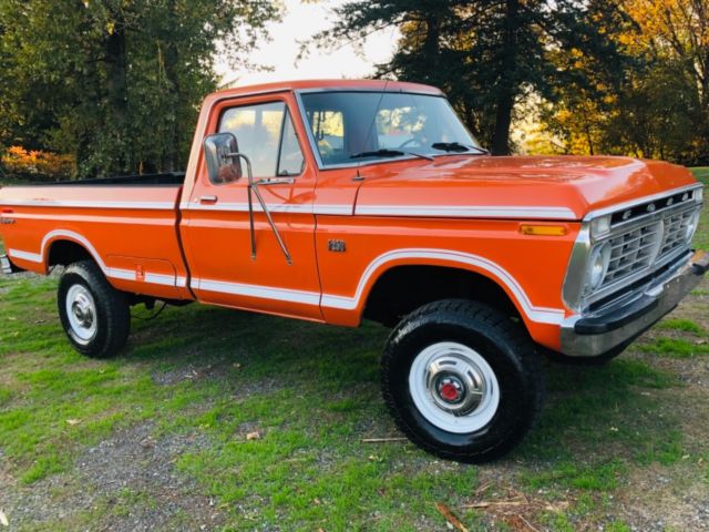 1973 Orange Ford F-250 Pickup