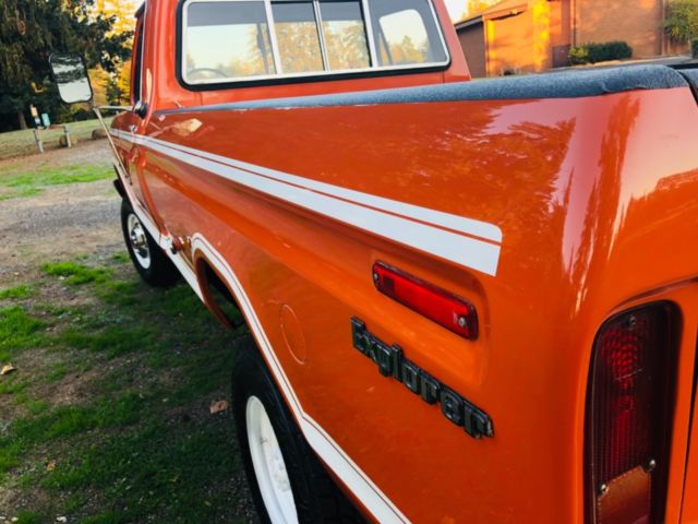 1973 Orange Ford F-250 Pickup