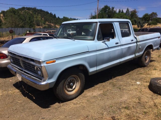 1973 Blue Ford F-250 Crew Cab Pickup