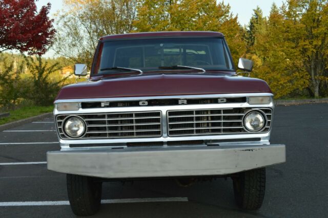 1973 Red Ford F-250 Standard Cab Pickup
