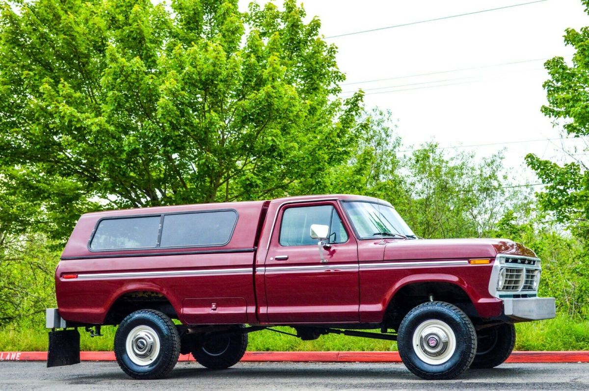 1973 Red Ford F-250 Standard Cab Pickup