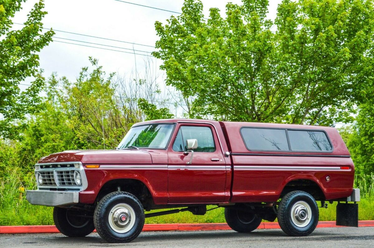 1973 Red Ford F-250 Standard Cab Pickup