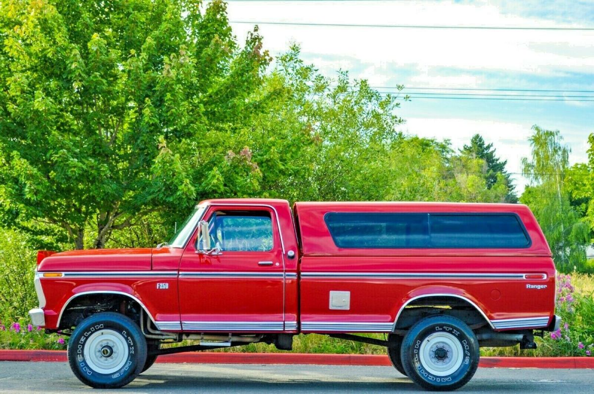 1973 Red Ford F-250 Standard Cab Pickup