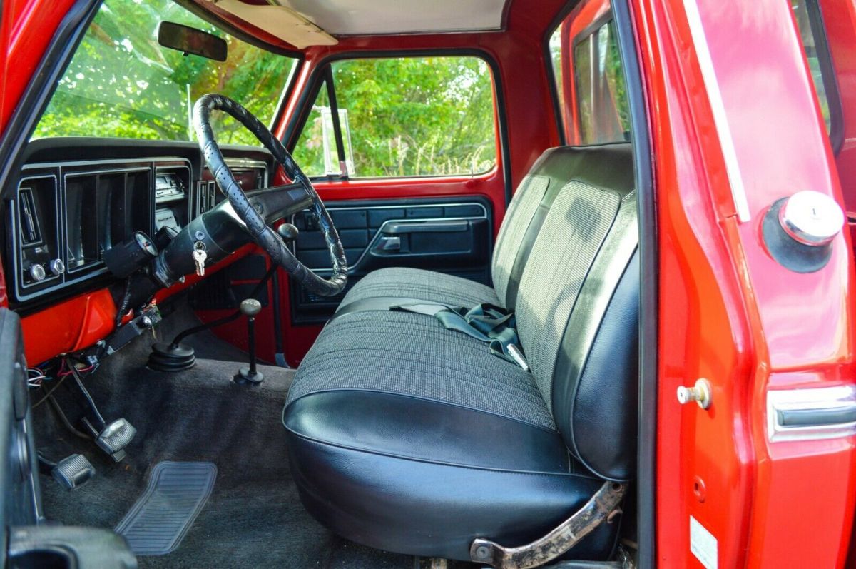 1973 Red Ford F-250 Standard Cab Pickup