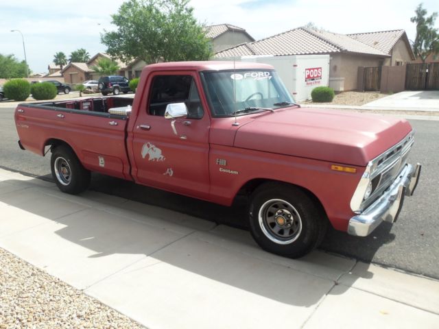 1973 Red Ford F-100 8 Ft Longbed
