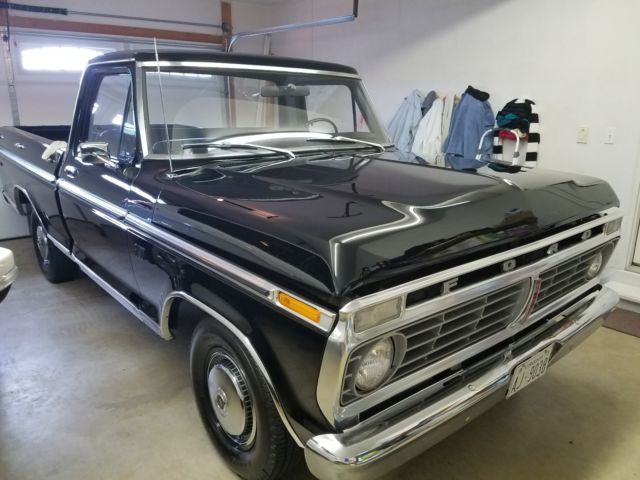 1973 Black Ford F-100 Standard Cab Pickup