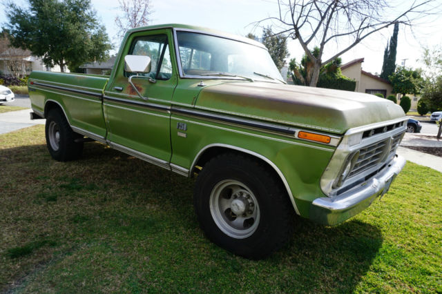 1973 Green Ford F-250 Crew Cab Pickup