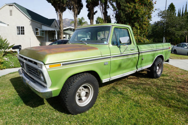 1973 Green Ford F-250 Crew Cab Pickup