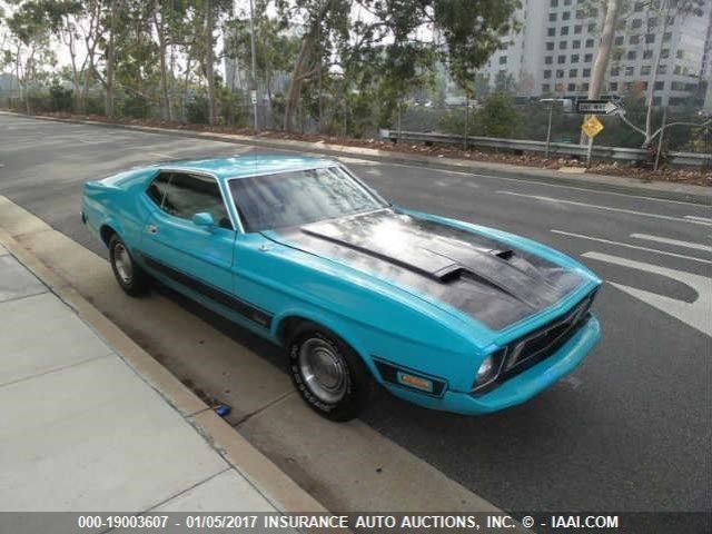 1973 Blue Ford Mustang Fastback