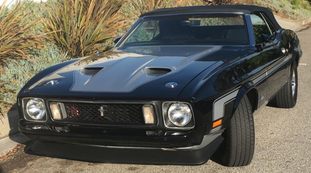 1973 Black Ford Mustang Convertible